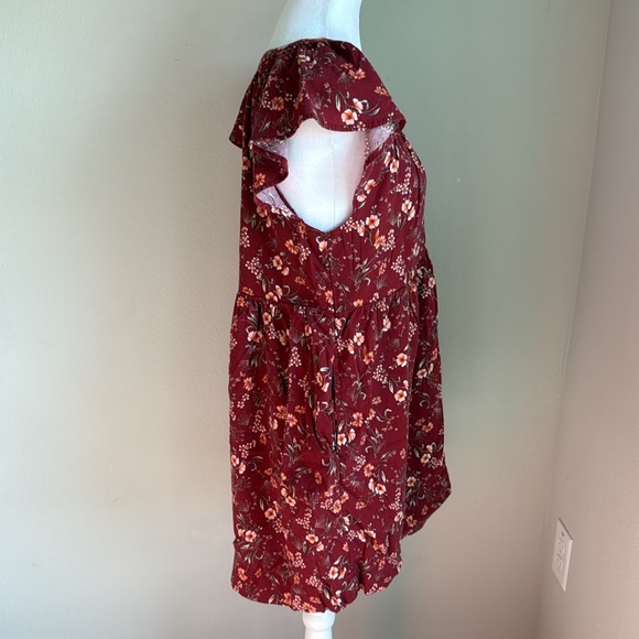 Old Navy women’s red flowered dress - Picture 5 of 6